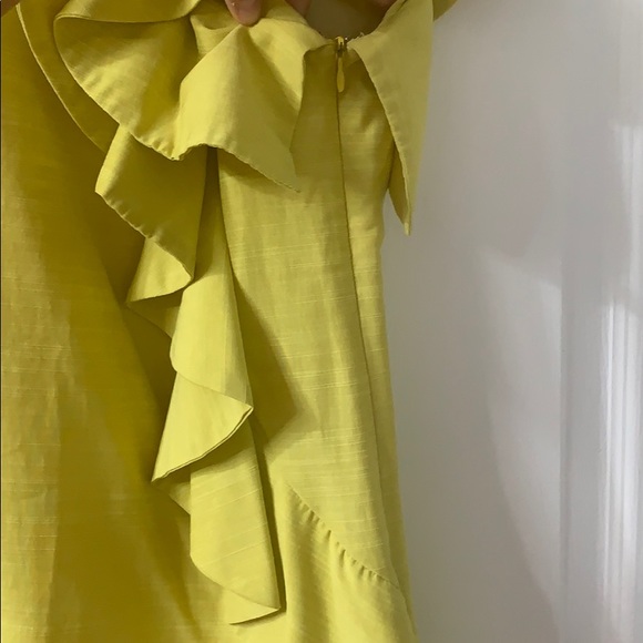 Yellow Side Ruffle Dress - Picture 3 of 3